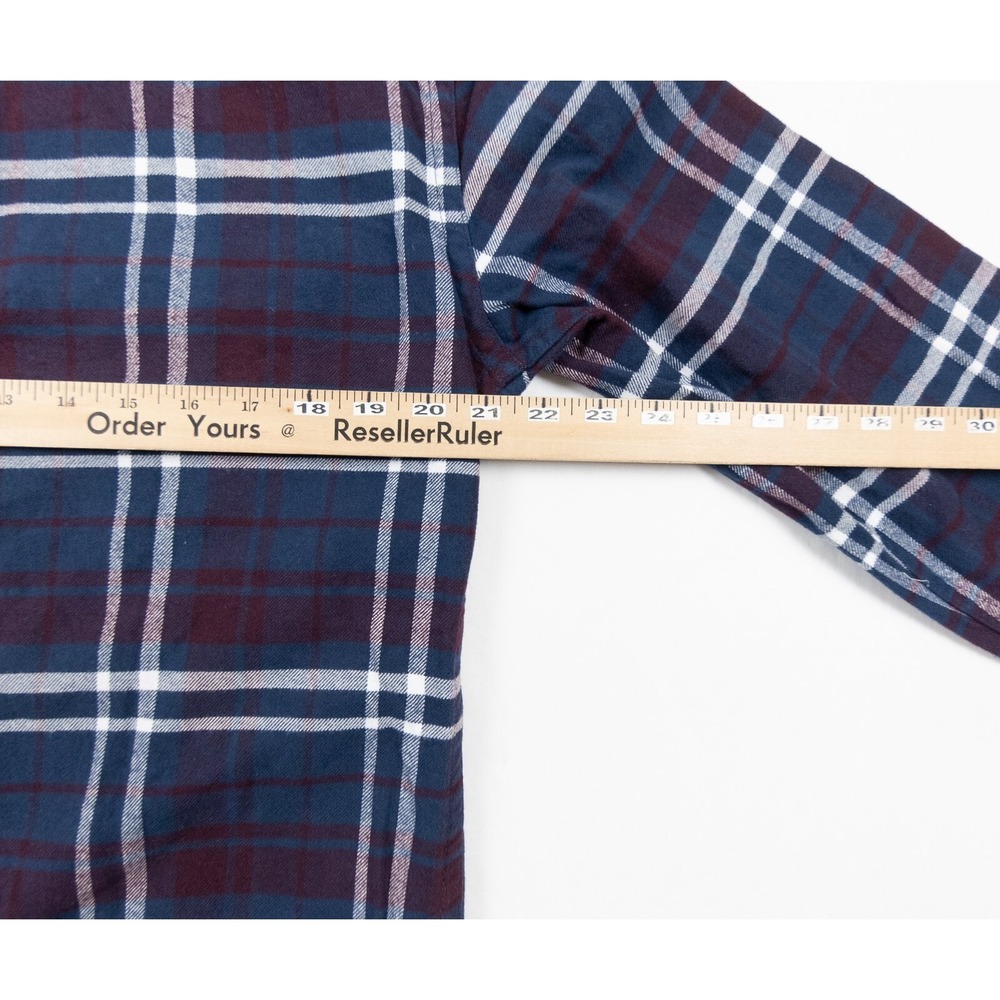 Everlane Shirt Mens Large Blue Button Down Flannel Collared Pockets Check Adult - Picture 9 of 12